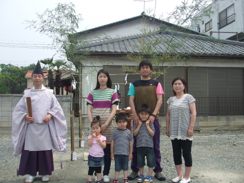 地鎮祭記念撮影