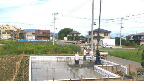 耐圧盤コンクリート打ち